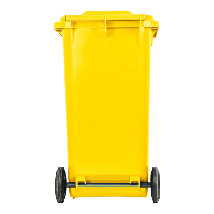 STIER 2-Rad-Müllgroßbehälter 240 l gelb BxTxH 576x720x1067 mm