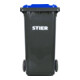 STIER 2-Rad-Müllgroßbehälter 240 l grau/blau BxTxH 576x720x1067 mm-2