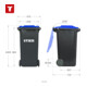 STIER 2-Rad-Müllgroßbehälter 240 l grau/blau BxTxH 576x720x1067 mm-5