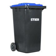 STIER 2-Rad-Müllgroßbehälter 240 l grau/blau BxTxH 576x720x1067 mm-5