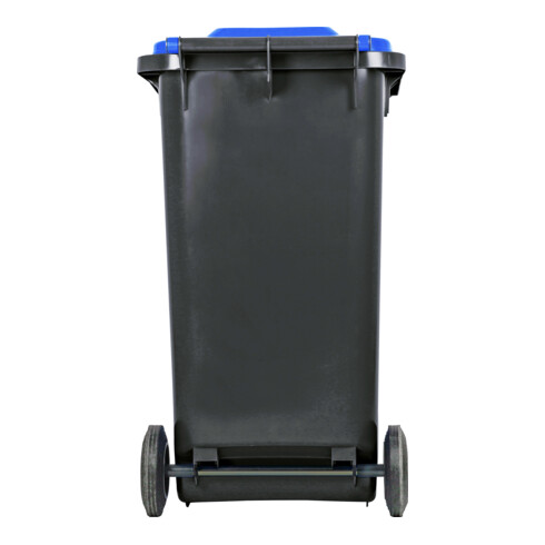 STIER 2-Rad-Müllgroßbehälter 240 l grau/blau BxTxH 576x720x1067 mm