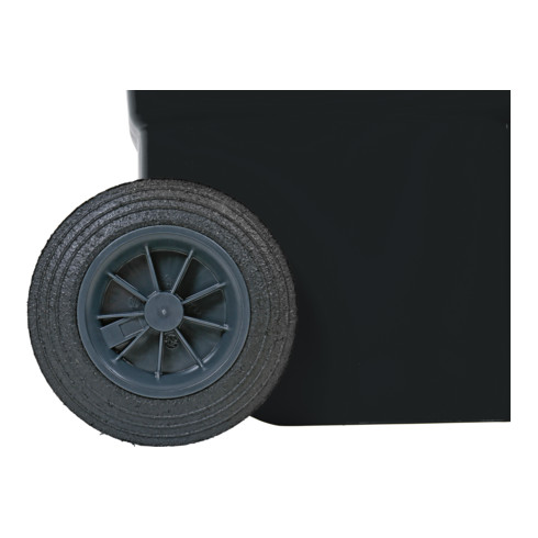 STIER 2-Rad-Müllgroßbehälter 240 l grau/blau BxTxH 576x720x1067 mm