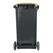STIER 2-Rad-Müllgroßbehälter 240 l grau/gelb BxTxH 576x720x1067 mm-5