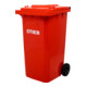 STIER 2-Rad-Müllgroßbehälter 240 l rot BxTxH 576x720x1067 mm