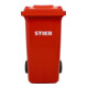 STIER 2-Rad-Müllgroßbehälter 240 l rot BxTxH 576x720x1067 mm-2