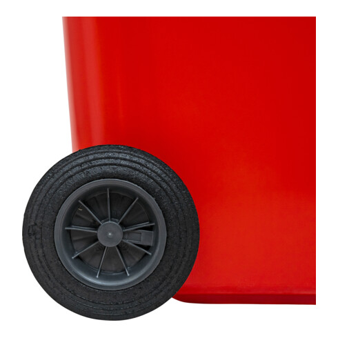 STIER 2-Rad-Müllgroßbehälter 240 l rot BxTxH 576x720x1067 mm