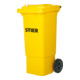 STIER 2-Rad-Müllgroßbehälter 80 l gelb BxTxH 445x520x939 mm-1