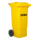 STIER 2-Rad-Müllgroßbehälter 80 l gelb BxTxH 445x520x939 mm-4