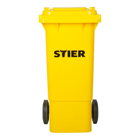 STIER 2-Rad-Müllgroßbehälter 80 l gelb BxTxH 445x520x939 mm