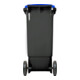 STIER 2-Rad-Müllgroßbehälter 80 l grau/blau BxTxH 445x520x939 mm-4