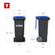 STIER 2-Rad-Müllgroßbehälter 80 l grau/blau BxTxH 445x520x939 mm-5