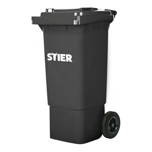 STIER 2-Rad-Müllgroßbehälter 80 l grau BxTxH 445x520x939 mm