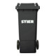 STIER 2-Rad-Müllgroßbehälter 80 l grau BxTxH 445x520x939 mm-2