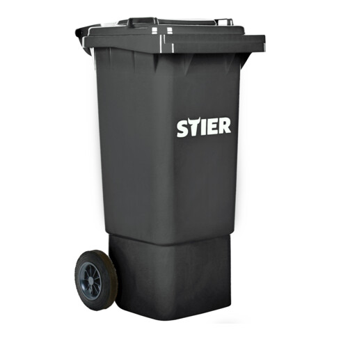 STIER 2-Rad-Müllgroßbehälter 80 l grau BxTxH 445x520x939 mm