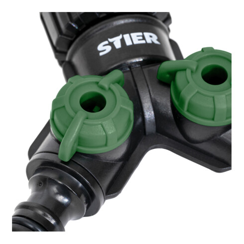 STIER 2 Wege-Ventil / Verteiler Premium 33,3mm G1 Zoll und 26,5mm G3/4 Zoll