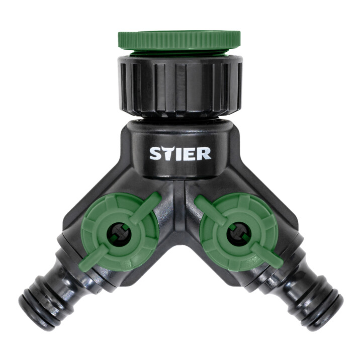 STIER 2 Wege-Ventil / Verteiler Premium 33,3mm G1 Zoll und 26,5mm G3/4 Zoll