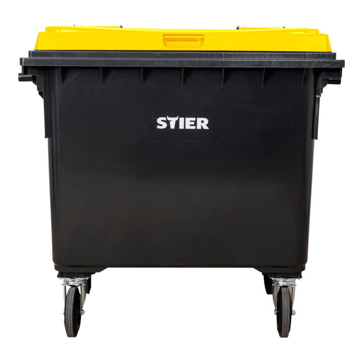 STIER 4-Rad-Müllgroßbehälter 1100 l grau/gelb