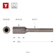 STIER aardpenadapter 16,5 mm SDS-Max-2