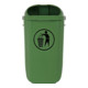 STIER Abfallbehälter mit Regenhaube 50 l grün BxTxH 432x334x745 mm-2