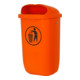 STIER Abfallbehälter mit Regenhaube 50 l orange BxTxH 432x334x745 mm-1