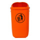 STIER Abfallbehälter mit Regenhaube 50 l orange BxTxH 432x334x745 mm-2