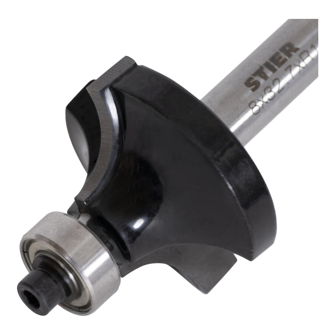 STIER Abrundfräser mit Kugellager HM (HW) Ø 32,7 mm, Radius 10 mm, Schaft- Ø 8 mm