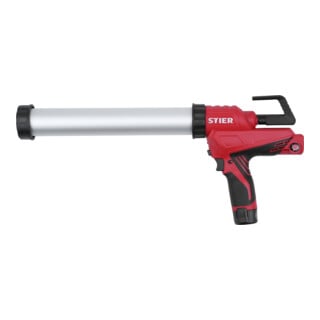 STIER Accu-kartuschenpistool Basic 4000N, incl. 2 accu's + lader + 400 ml koker