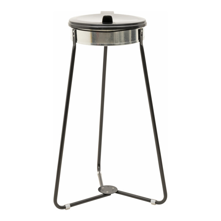 STIER afvalzakhouder zwart voor 120 l volume BxDxH 515x515x935 mm