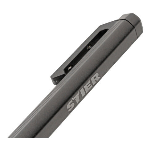 STIER Akku COB LED Stiftleuchte 200 Lumen mit Laserpointer