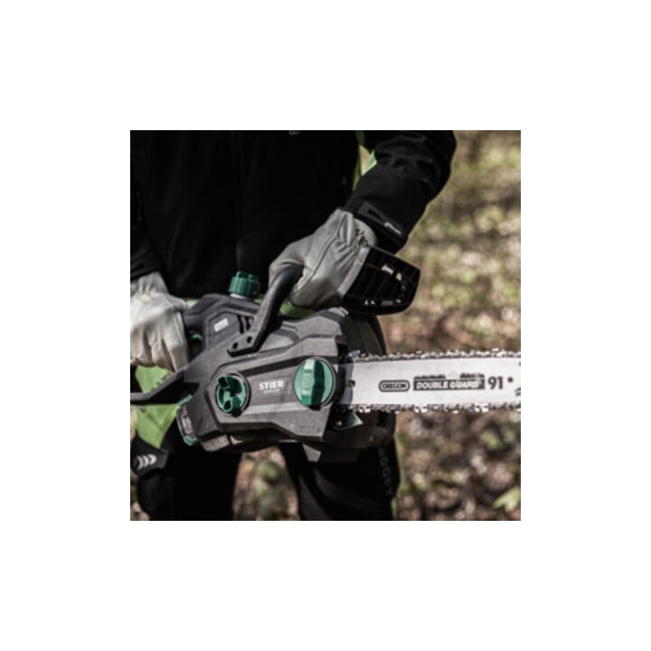 STIER Akku-Kettensäge 3611L 36V 12" + 2,5 Ah Akku + Schnellladegerät  + gratis STIER Sonnenbrille