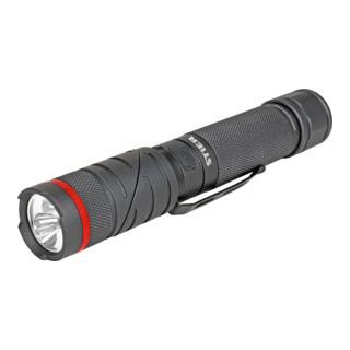 STIER Akku-LED-Taschenlampe 300 Lumen, UV-Licht 395 nm, drehbarer Kopf und Magnet