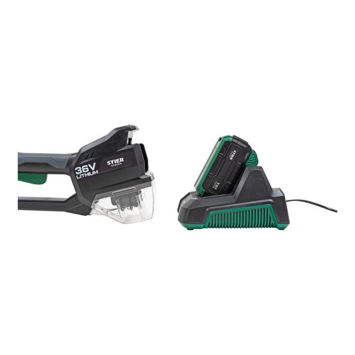 STIER Akku-Rasentrimmer SRT-75 + 2,5 Ah Akku + Schnellladegerät + gratis STIER Sonnenbrille