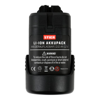 STIER Akkupack für Bosch 2,0 Ah 12 V