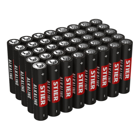 STIER Alkaline Batterie 40er Box Micro AAA LR03 1,5V