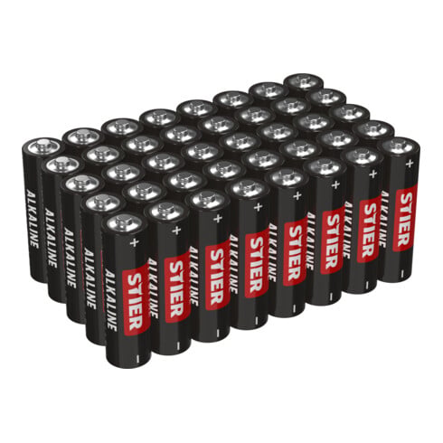 STIER Alkaline Batterie Mignon AA 40er Box LR6 1,5V