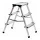 STIER Aluminium-Trittleiter 3 Stufen 150 kg