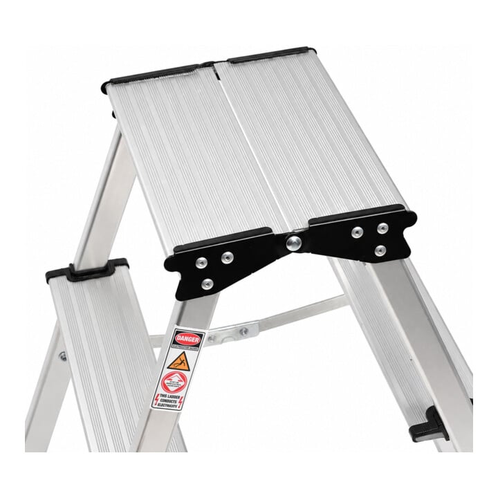 STIER Aluminium-Trittleiter 3 Stufen 150 kg