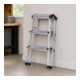 STIER Aluminium-Trittleiter 3 Stufen Profi-Klapptritt