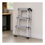 STIER Aluminium-Trittleiter 3 Stufen Profi-Klapptritt-1