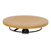 STIER Arbeitshocker mit Rollen, 430 - 620 mm Sitzhöhe, Buche, natur-3