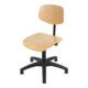 STIER Arbeitsstuhl mit Gleitern Sitzhöhe 420-610 mm Buche natur-1