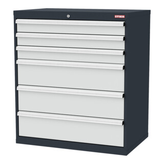 STIER Armadio con 6 cassetti 900 x 575 x 1020 mm 80 kg