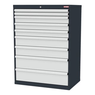 STIER Armadio con 9 cassetti 90 x 57,5 x 122 cm 80 kg