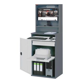 STIER Armadio per computer Premium fisso largh.xprof.xalt. 650x520x1770 mm