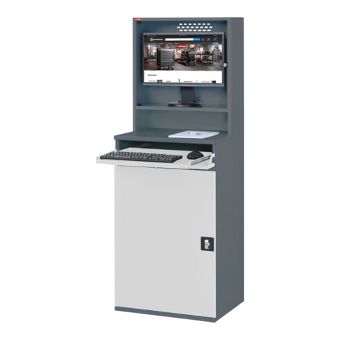 STIER Armadio per computer Premium fisso largh.xprof.xalt. 650x520x1770 mm