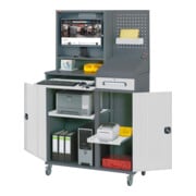 STIER Armadio per computer Premium mobile largh.xprof.xalt. 1100x520x1895 mm mobile-2