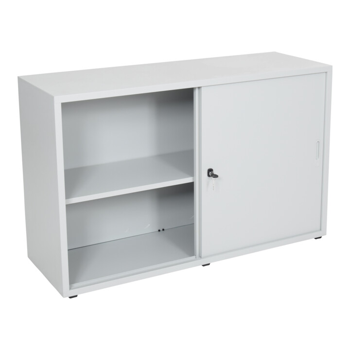STIER Armoire à porte coulissante H×I×P 750×1200×420mm gris clair