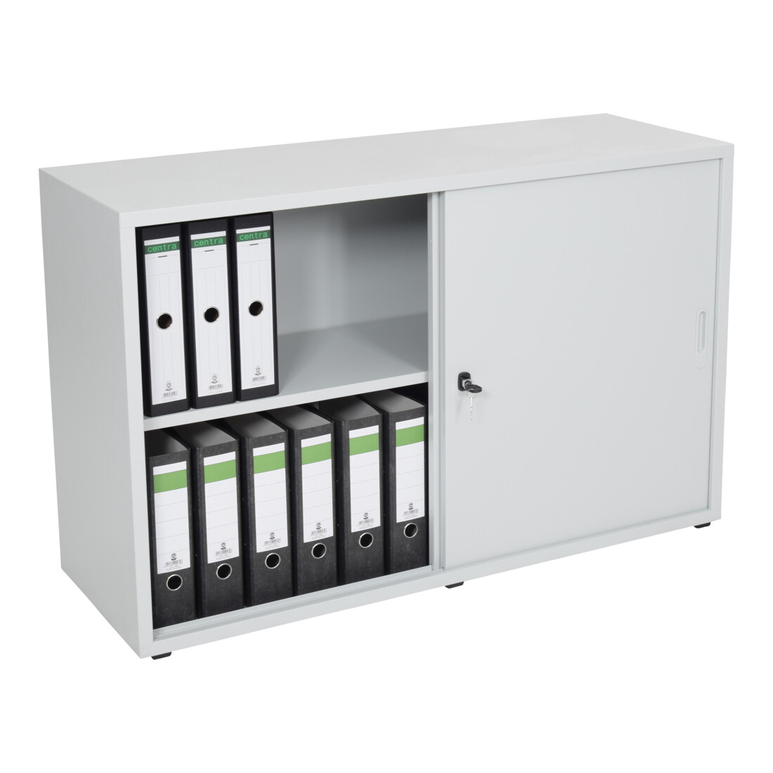 STIER Armoire à porte coulissante H×I×P 750×1200×420mm gris clair