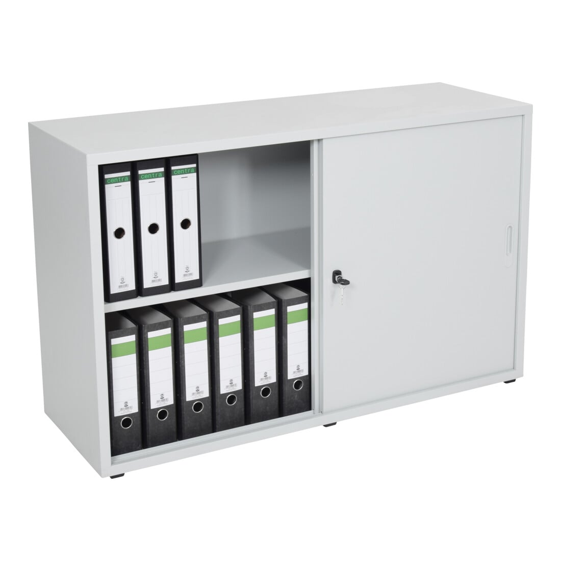 STIER Armoire à porte coulissante H×I×P 750×1200×420mm gris clair