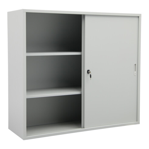 STIER Armoire à portes coulissantes HxIxP 1080x1200x420mm gris clair